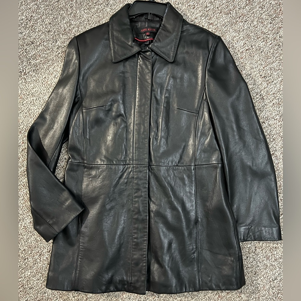 Anne Klein Butter soft genuine leather coat Medium​